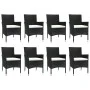 9-piece garden dining set and black synthetic rattan cushions by vidaXL, Garden sets - Ref: Foro24-3187322, Price: 715,63 €, ...