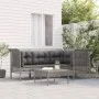 5-teiliges Gartenmöbel-Set und graue synthetische Rattankissen von vidaXL, Gartensets - Ref: Foro24-3187506, Preis: 260,11 €,...