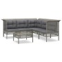 6-teiliges Gartenmöbel-Set und graue synthetische Rattankissen von vidaXL, Gartensets - Ref: Foro24-3187514, Preis: 383,93 €,...