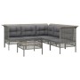 6-teiliges Gartenmöbel-Set und graue synthetische Rattankissen von vidaXL, Gartensets - Ref: Foro24-3187514, Preis: 383,93 €,...