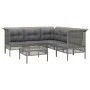 Set de muebles de jardín 6 pzas y cojines ratán sintético gris de vidaXL, Conjuntos de jardín - Ref: Foro24-3187514, Precio: ...