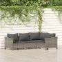 4-teiliges Gartenmöbel-Set und graue synthetische Rattankissen von vidaXL, Gartensets - Ref: Foro24-3187272, Preis: 314,00 €,...