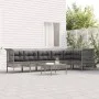 7-teiliges Gartenmöbel-Set und graue synthetische Rattankissen von vidaXL, Gartensets - Ref: Foro24-3187510, Preis: 389,57 €,...