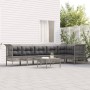 7-teiliges Gartenmöbel-Set und graue synthetische Rattankissen von vidaXL, Gartensets - Ref: Foro24-3187510, Preis: 381,13 €,...