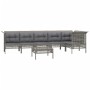 7-teiliges Gartenmöbel-Set und graue synthetische Rattankissen von vidaXL, Gartensets - Ref: Foro24-3187510, Preis: 381,13 €,...