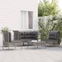 5-piece garden furniture set and gray synthetic rattan cushions by vidaXL, Garden sets - Ref: Foro24-3187485, Price: 297,08 €...