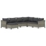 7-teiliges Gartenmöbel-Set und graue synthetische Rattankissen von vidaXL, Gartensets - Ref: Foro24-3187296, Preis: 523,18 €,...