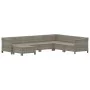 Set de muebles de jardín 7 pzas y cojines ratán sintético gris de vidaXL, Conjuntos de jardín - Ref: Foro24-3187296, Precio: ...