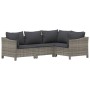 7-teiliges Gartenmöbel-Set und graue synthetische Rattankissen von vidaXL, Gartensets - Ref: Foro24-3187293, Preis: 576,66 €,...
