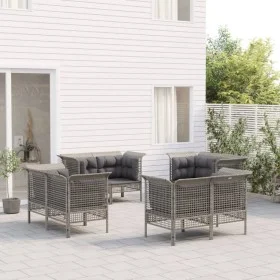 Garden furniture set 8 pieces and gray synthetic rattan cushions by vidaXL, Garden sets - Ref: Foro24-3187482, Price: 477,12 ...