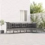 5-teiliges Gartenmöbel-Set und graue synthetische Rattankissen von vidaXL, Gartensets - Ref: Foro24-3187503, Preis: 276,11 €,...