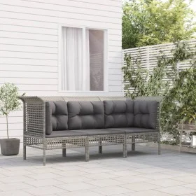 3-piece garden furniture set and gray synthetic rattan cushions by vidaXL, Garden sets - Ref: Foro24-3187474, Price: 182,79 €...