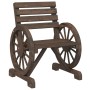Juego de muebles de jardín 4 piezas madera maciza de abeto