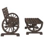 Juego de muebles de jardín 4 piezas madera maciza de abeto