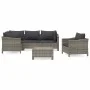6-piece garden furniture set with gray synthetic rattan cushions by vidaXL, Garden sets - Ref: Foro24-3187281, Price: 498,44 ...