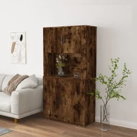 Tall smoked oak plywood sideboard by vidaXL, Sideboards - Ref: Foro24-3185356, Price: 143,69 €, Discount: %