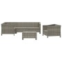Set mit 6 Gartenmöbeln und Kissen synthetisches Rattangrau von vidaXL, Gartensets - Ref: Foro24-3187281, Preis: 521,99 €, Rab...