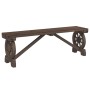Juego de comedor de jardín 3 piezas madera maciza de abeto