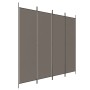 Divider screen with 4 anthracite gray fabric panels 200x220 cm by vidaXL, Room dividers - Ref: Foro24-350200, Price: 35,61 €,...