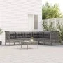 7-piece garden furniture set and gray synthetic rattan cushions by vidaXL, Garden sets - Ref: Foro24-3187516, Price: 371,76 €...
