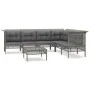 7-piece garden furniture set and gray synthetic rattan cushions by vidaXL, Garden sets - Ref: Foro24-3187516, Price: 371,76 €...