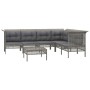 7-teiliges Gartenmöbel-Set und graue synthetische Rattankissen von vidaXL, Gartensets - Ref: Foro24-3187516, Preis: 382,31 €,...