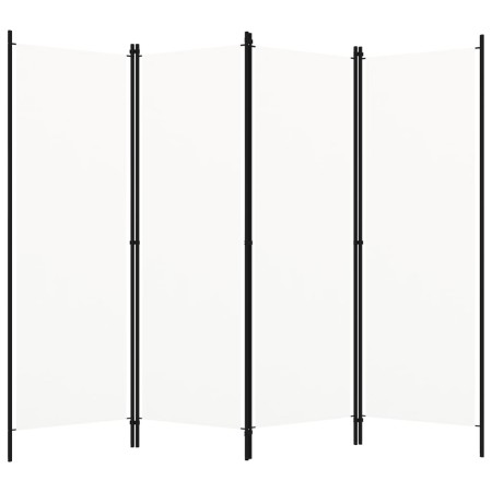 Biombo divisor de 4 paneles blanco 200x180 cm