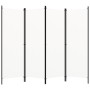 Biombo divisor de 4 paneles blanco 200x180 cm