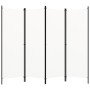 Biombo divisor de 4 paneles blanco 200x180 cm