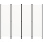 Biombo divisor de 4 paneles blanco 200x180 cm