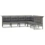 6-teiliges Gartenmöbel-Set und graue synthetische Rattankissen von vidaXL, Gartensets - Ref: Foro24-3187515, Preis: 394,73 €,...