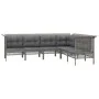 6-teiliges Gartenmöbel-Set und graue synthetische Rattankissen von vidaXL, Gartensets - Ref: Foro24-3187515, Preis: 394,73 €,...