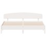 Estructura de cama sin colchón madera maciza blanca 200x200 cm