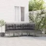 4-teiliges Gartenmöbel-Set und graue synthetische Rattankissen von vidaXL, Gartensets - Ref: Foro24-3187497, Preis: 204,10 €,...