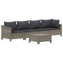 5-teiliges Gartenmöbel-Set und graue synthetische Rattankissen von vidaXL, Gartensets - Ref: Foro24-3187263, Preis: 377,60 €,...