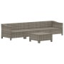 5-teiliges Gartenmöbel-Set und graue synthetische Rattankissen von vidaXL, Gartensets - Ref: Foro24-3187263, Preis: 377,60 €,...