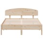 Estructura de cama sin colchón madera de pino blanca 140x200 cm