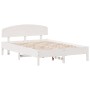 Estructura de cama sin colchón madera de pino blanca 120x200 cm