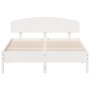 Estructura de cama sin colchón madera de pino blanca 120x200 cm