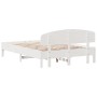 Estructura de cama sin colchón madera de pino blanca 120x200 cm