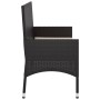 2-Sitzer-Gartenbank mit schwarzen synthetischen Rattankissen von vidaXL, Gartenbänke - Ref: Foro24-319488, Preis: 94,37 €, Ra...