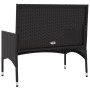 2-Sitzer-Gartenbank mit schwarzen synthetischen Rattankissen von vidaXL, Gartenbänke - Ref: Foro24-319488, Preis: 94,37 €, Ra...