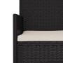 2-seater garden bench with black synthetic rattan cushions by vidaXL, garden benches - Ref: Foro24-319488, Price: 90,77 €, Di...
