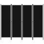 Biombo divisor de 4 paneles negro 200x180 cm