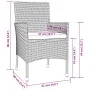 5 Stk. Gartentisch und Stühle und Kissen synthetisches Rattan beige von vidaXL, Gartensets - Ref: Foro24-3187421, Preis: 334,...