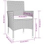5 Stk. Gartentisch und Stühle und Kissen synthetisches Rattan beige von vidaXL, Gartensets - Ref: Foro24-3187421, Preis: 339,...