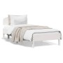 Estructura de cama sin colchón madera de pino blanca 90x200 cm
