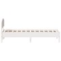 Estructura de cama sin colchón madera de pino blanca 90x200 cm