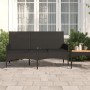 3-Sitzer-Gartenbank mit schwarzen synthetischen Rattankissen von vidaXL, Gartenbänke - Ref: Foro24-319494, Preis: 115,03 €, R...
