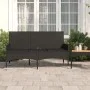 Banco de jardín de 3 plazas con cojines ratán sintético negro de vidaXL, Bancos de jardín - Ref: Foro24-319494, Precio: 113,2...